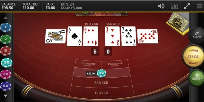 Experience an authentic online Baccarat game at BG678